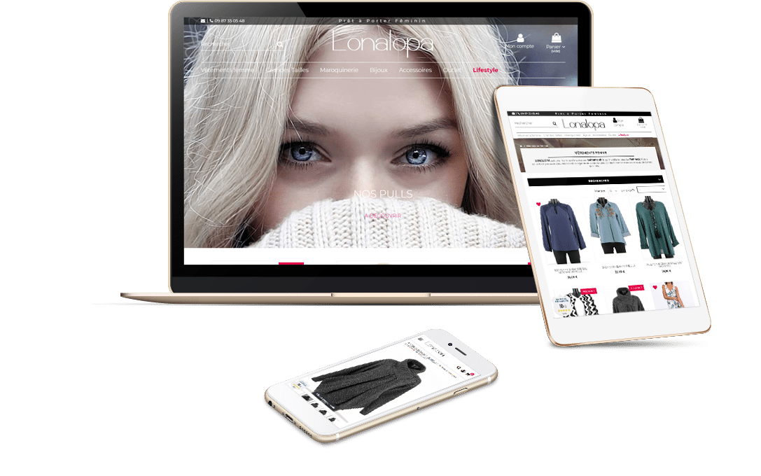 Site e-commerce prêt-à-porter grande taille Lonalopa