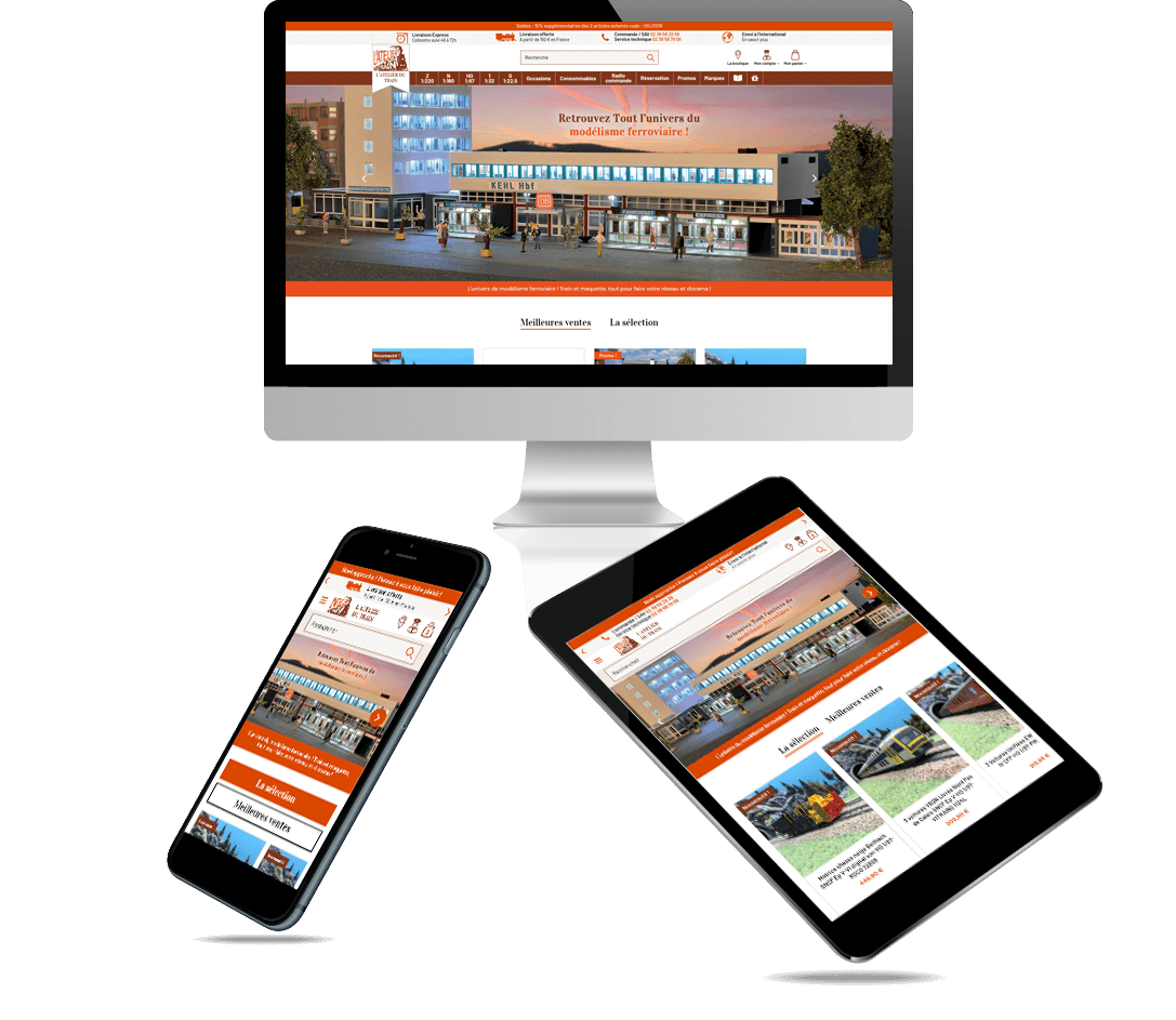 site e-commerce Prestashop de modélisme ferroviaire