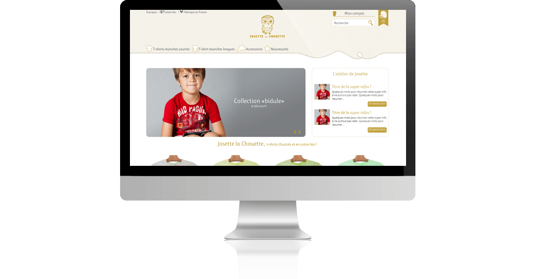 site e-commerce PrestaShop Josette la chouette