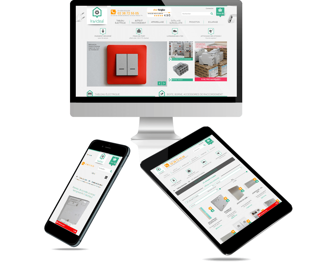 site e-commerce BtoB BtoC matériel électrique