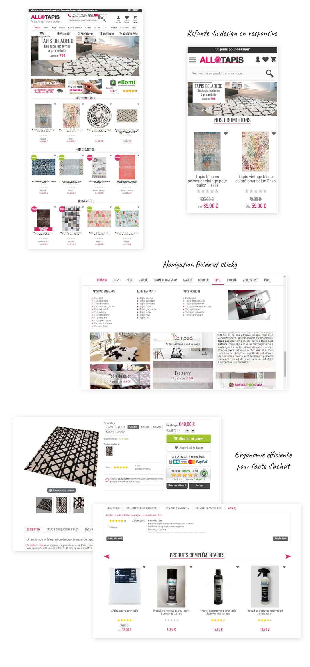 site e-commerce Prestashop tapis tendance