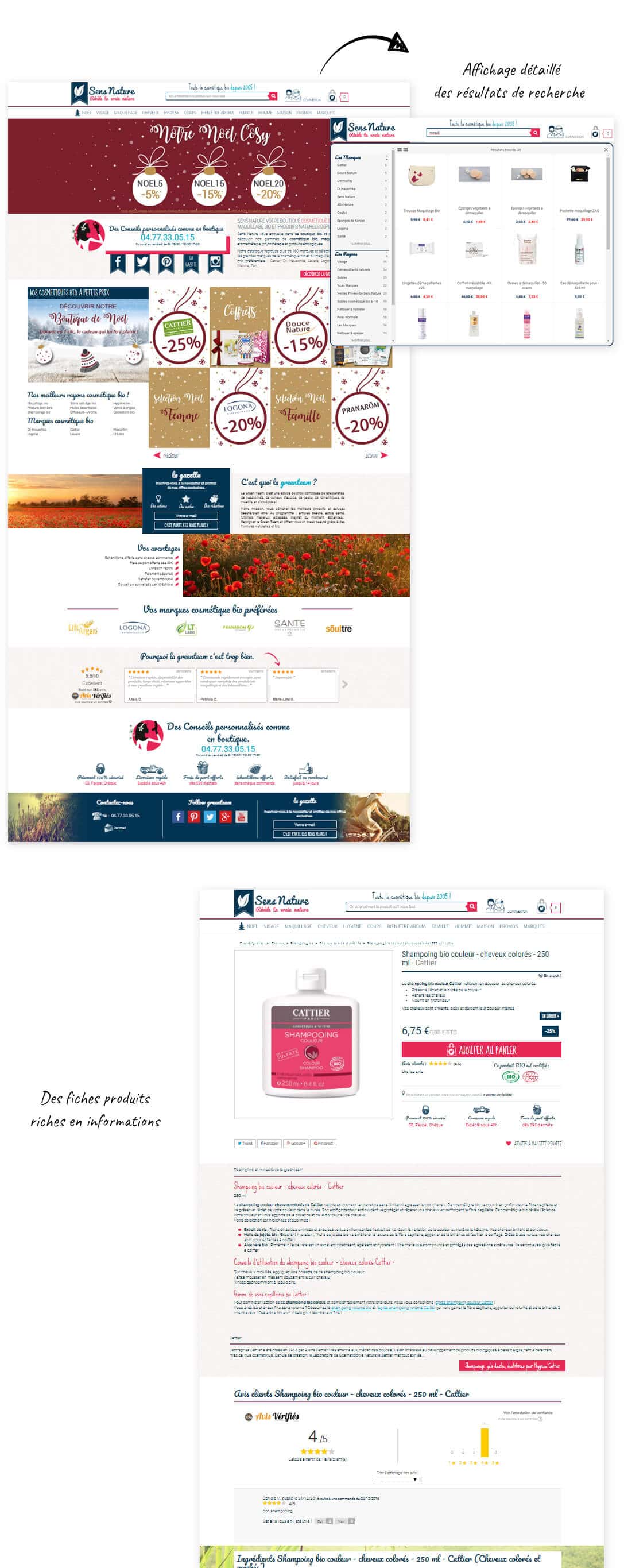 site e-commerce Prestashop maquillage et cosmétique bio