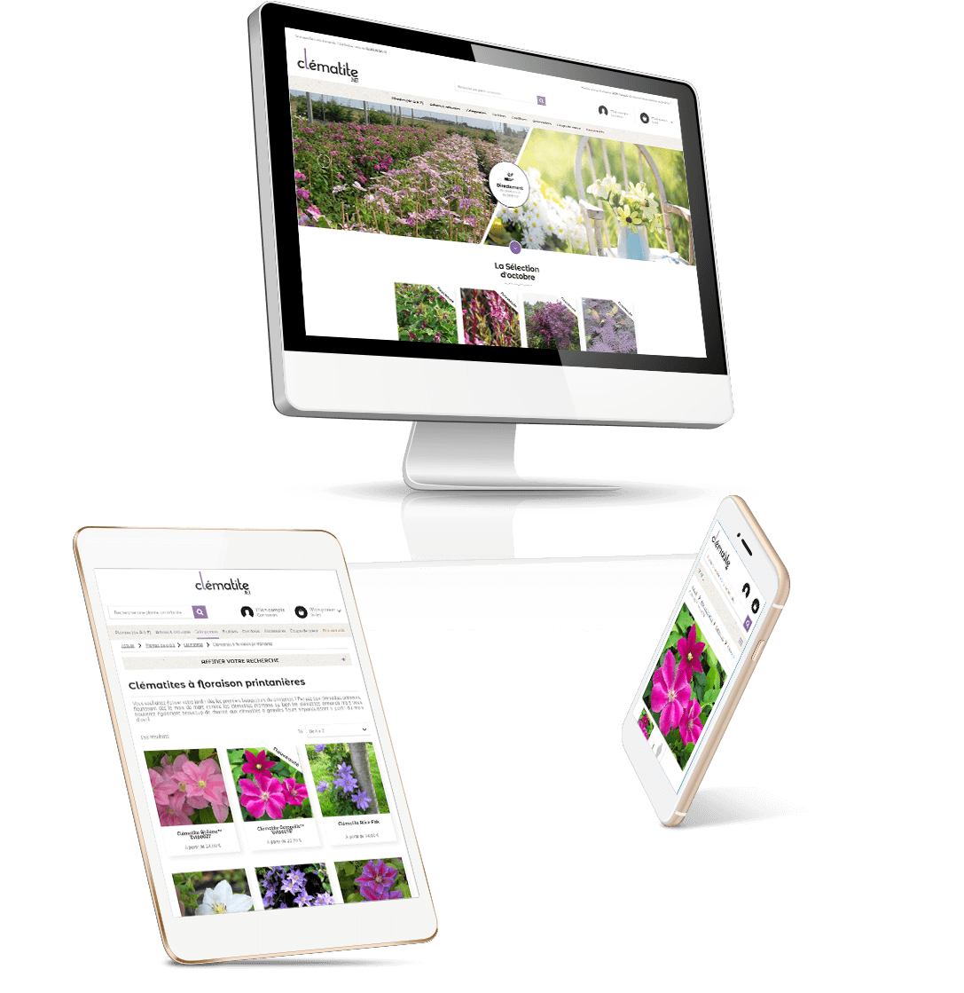 site e-commerce Prestashop Clématite