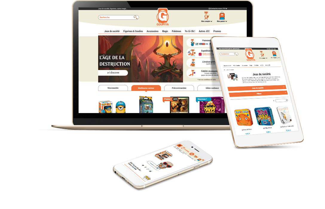 site e-commerce PrestaShop jeux de société Goupiya
