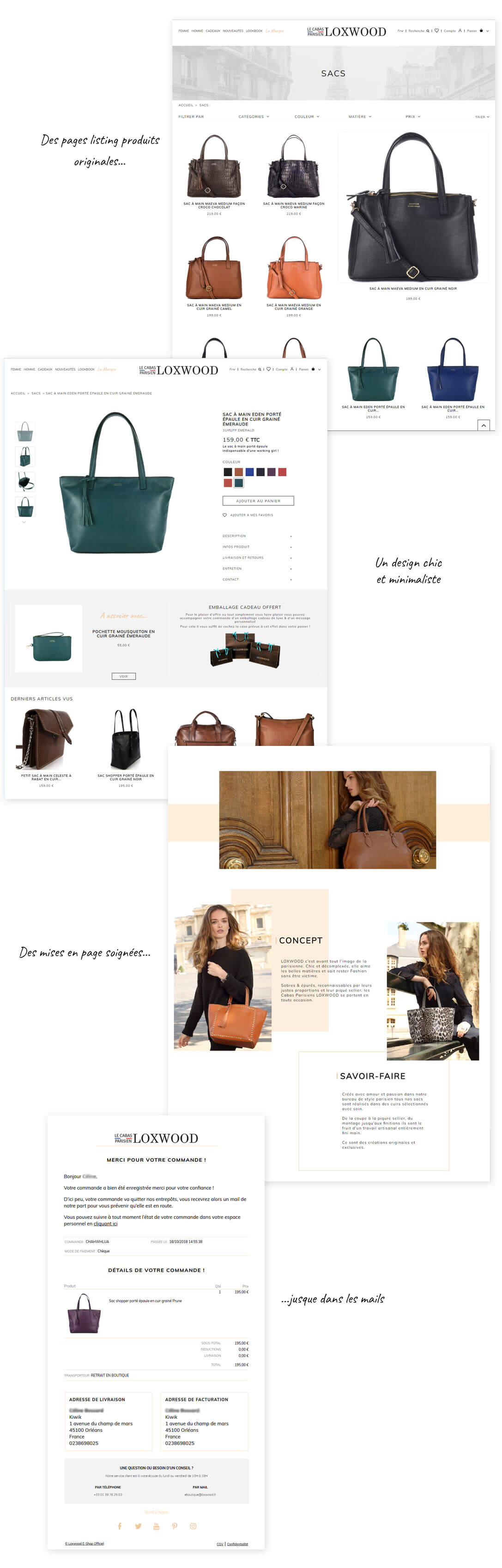 site e-commerce PrestaShop mode luxe Loxwood