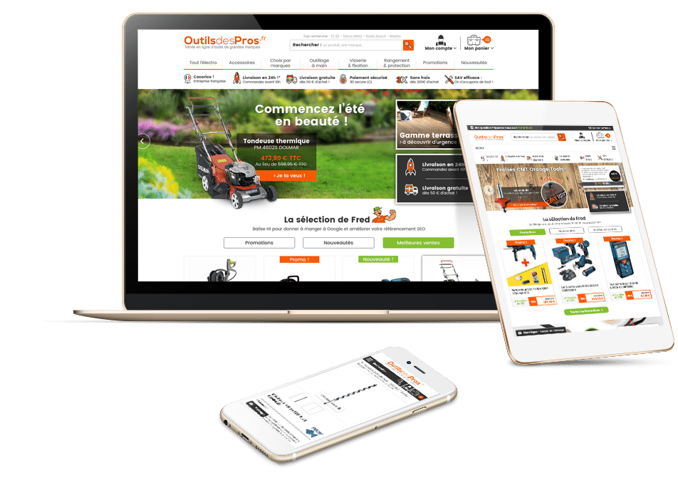 site e-commerce PrestaShop outillage - Outils des Pros