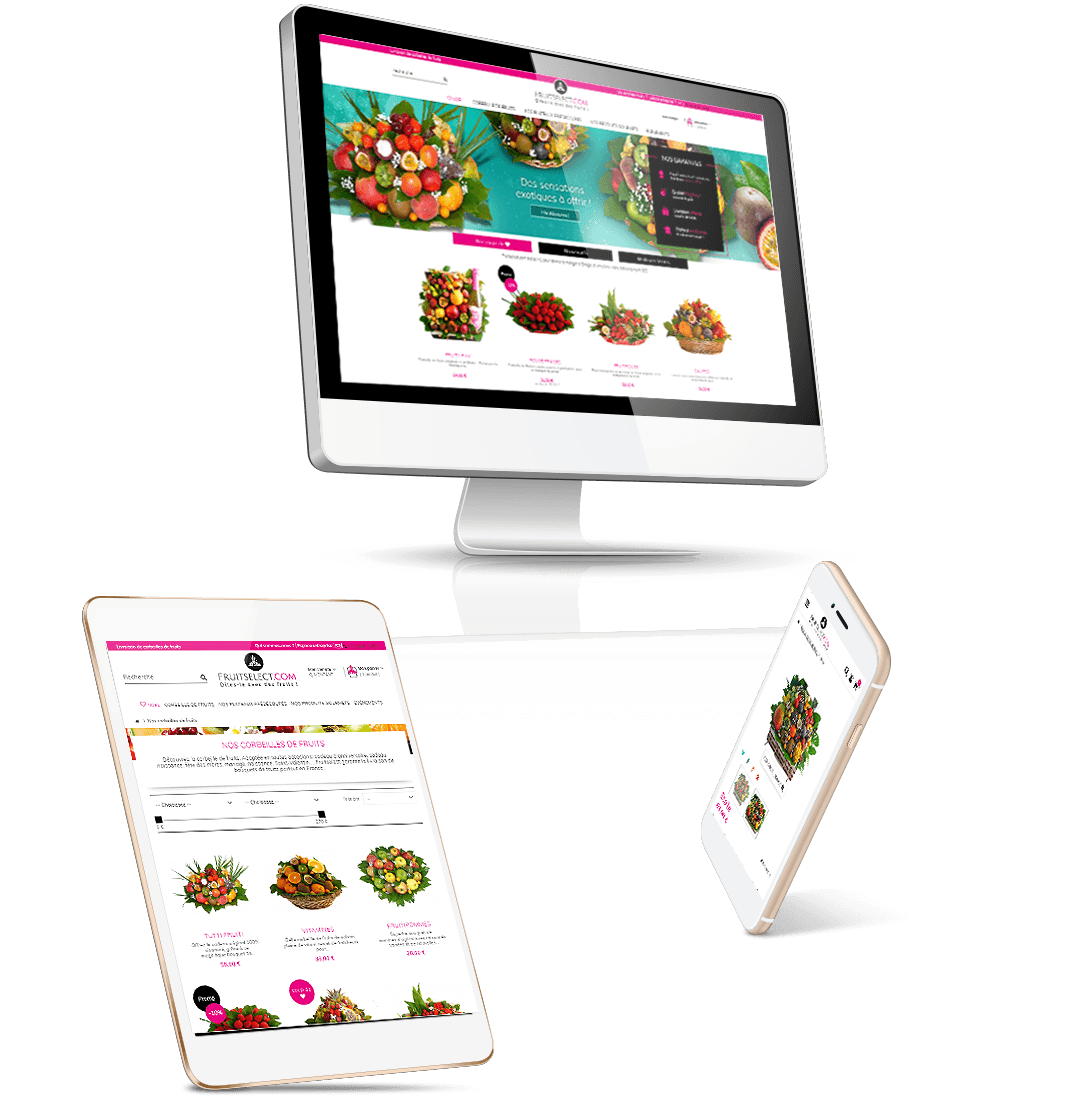 site e-commerce Prestashop corbeilles de fruits cadeaux