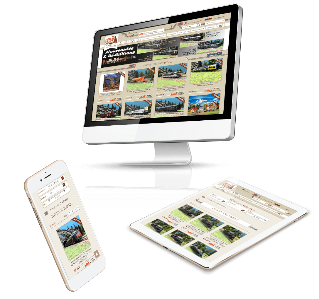 site e-commerce Prestashop de modélisme ferroviaire